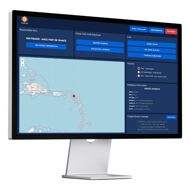 CLEAR 406 interface mockup